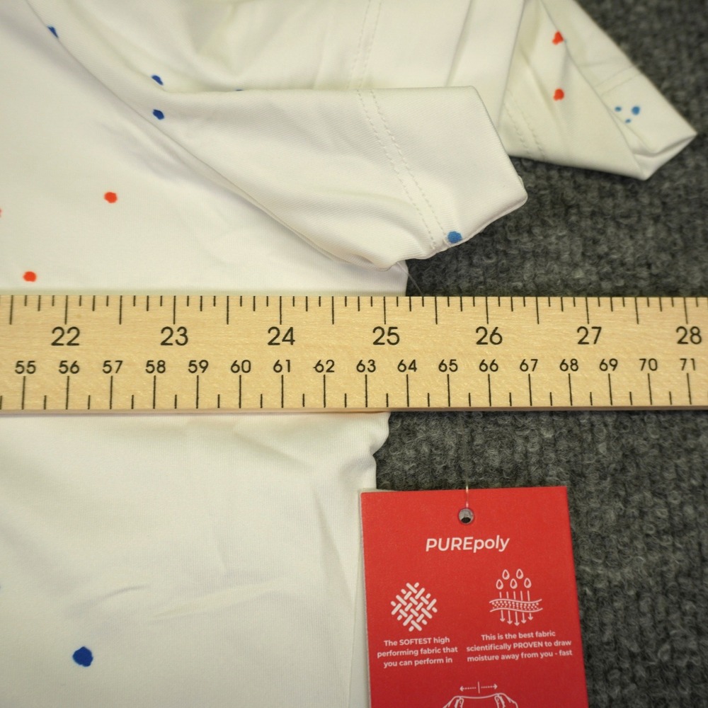 NEW Redvanly Hanson Polo Mens XL White Paint Splatter Performance Golf Shirt - Picture 5 of 9